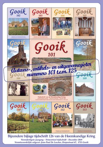 Kaft van Auteurs-, plaatsnamen- en uitgavenregister Gooik 101-125