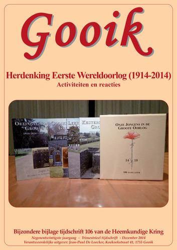 Kaft van Herdenking Eerste Wereldoorlog (1914-2014)